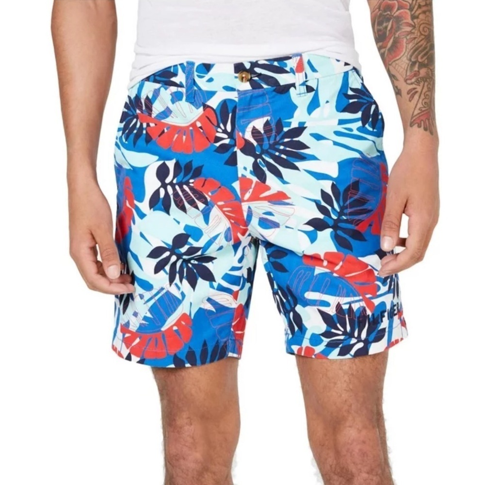 🌺‎ Tommy Hilfiger Men’s Floral Chino Shorts Size 31 Tropical Vibes